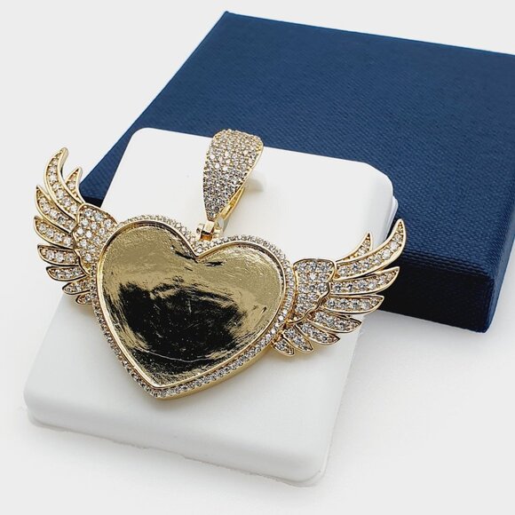 14K Gold Plated Cubic Zircon Pendant, EVBRS628 - Picture 8 of 9